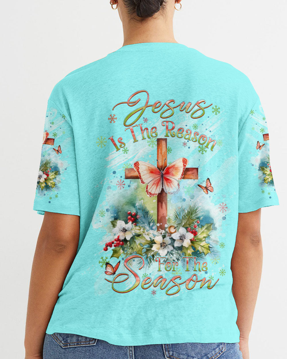 Jesus Is The Reason For The Season Christmas Women's All Over Print Shirt - Yhdu3010232, easychoo.com