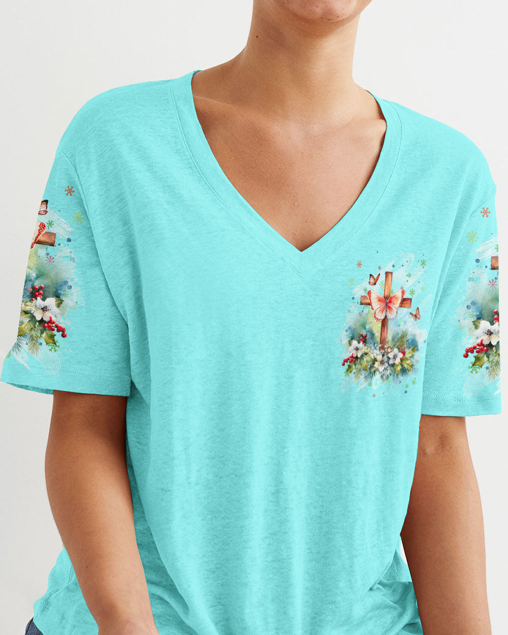 Jesus Is The Reason For The Season Christmas Women's All Over Print Shirt - Yhdu3010232, easychoo.com
