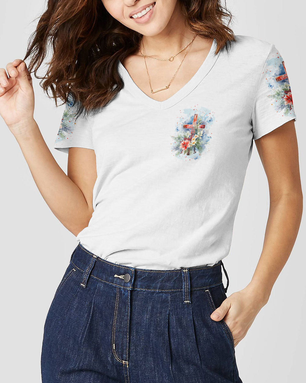 With God All Things Are Possible Christmas Women's All Over Print Shirt - Yhkd0611231, easychoo.com