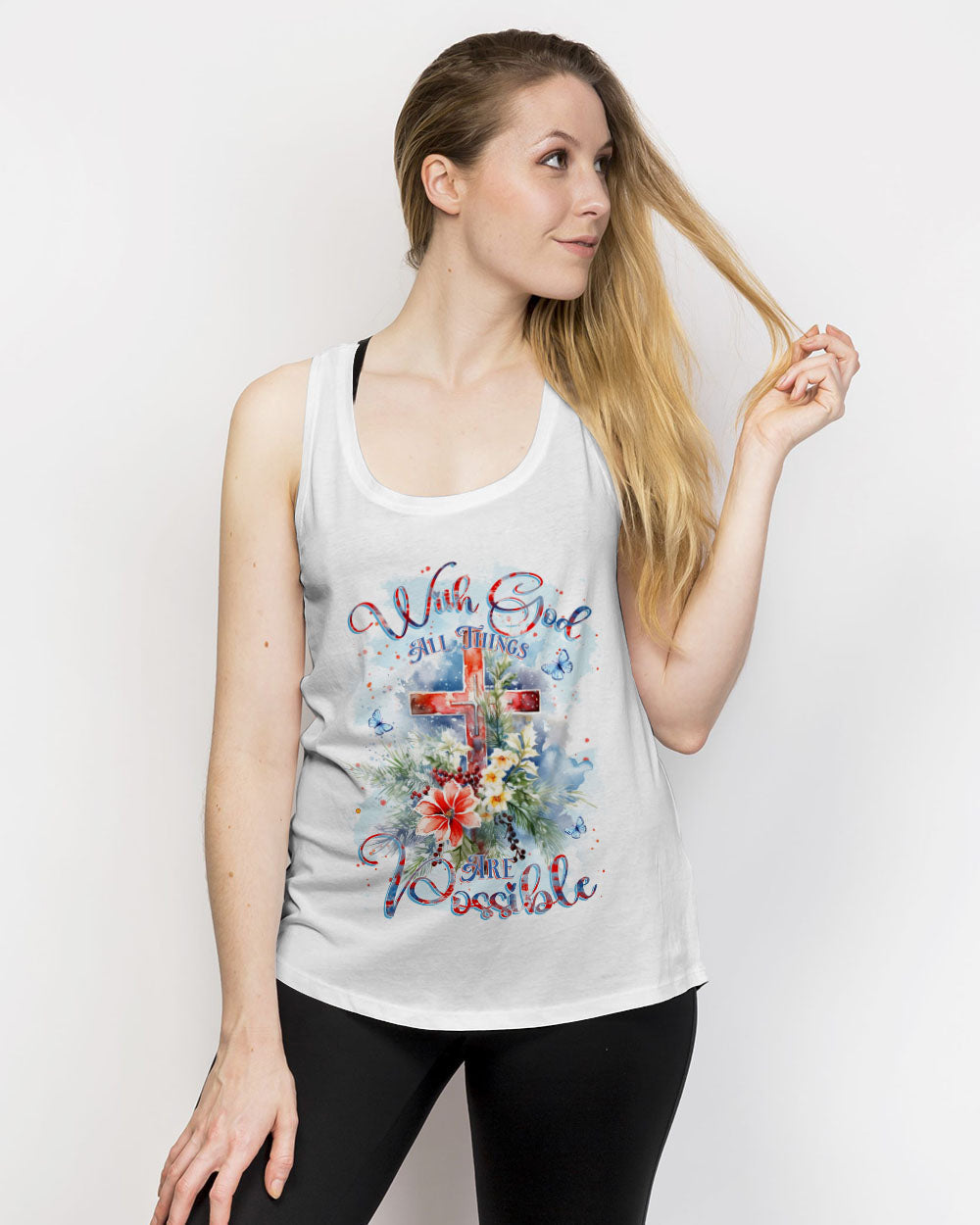 With God All Things Are Possible Christmas Women's All Over Print Shirt - Yhkd0611231, easychoo.com