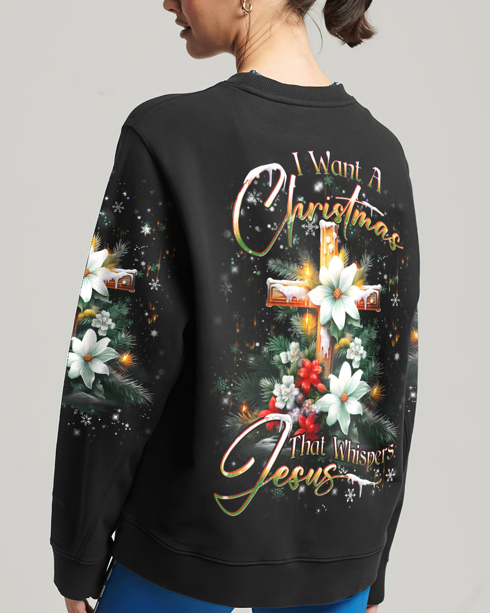 I Want A Christmas That Whispers Jesus Women's All Over Print Shirt - Yhdu2710232, easychoo.com