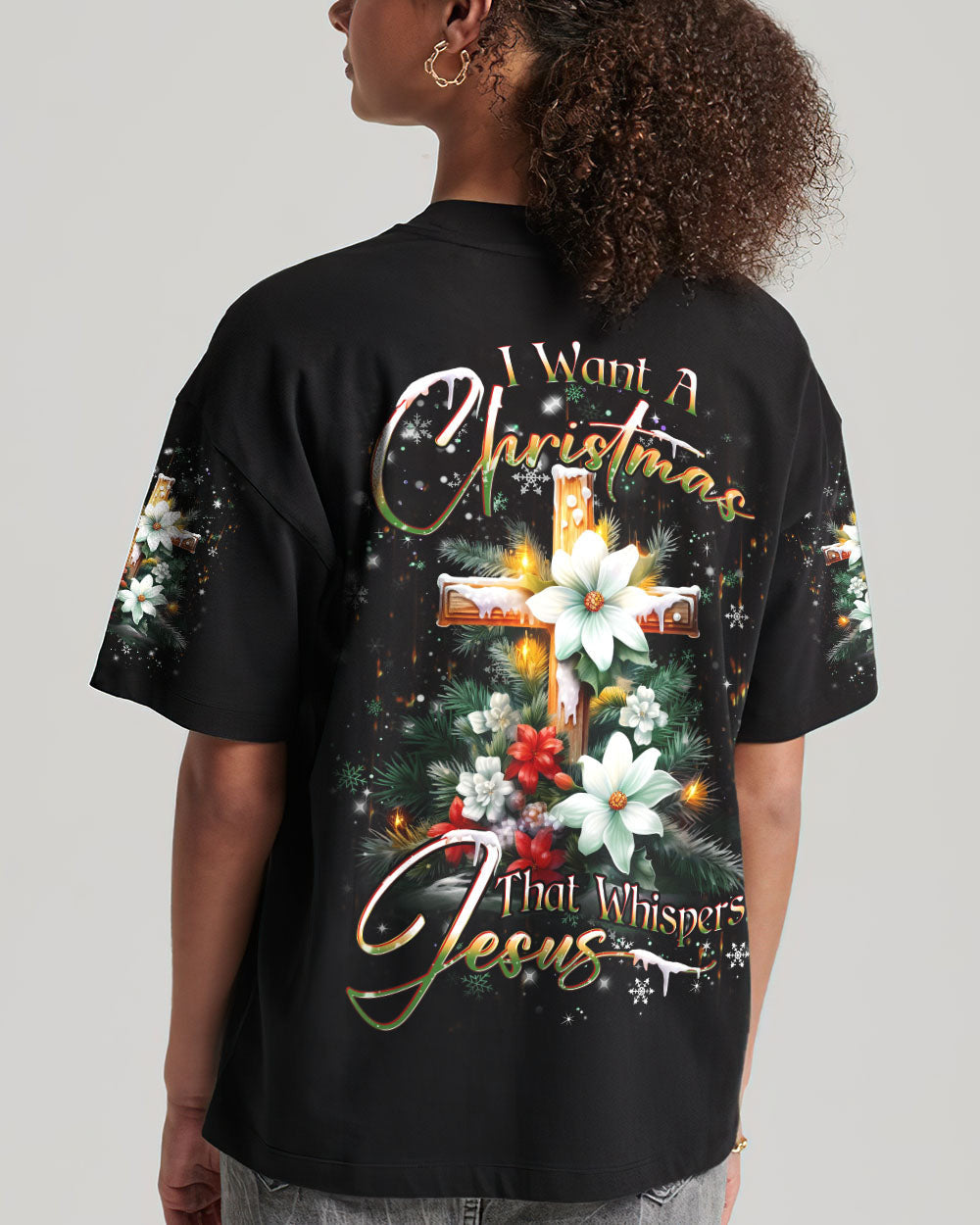 I Want A Christmas That Whispers Jesus Women's All Over Print Shirt - Yhdu2710232, easychoo.com