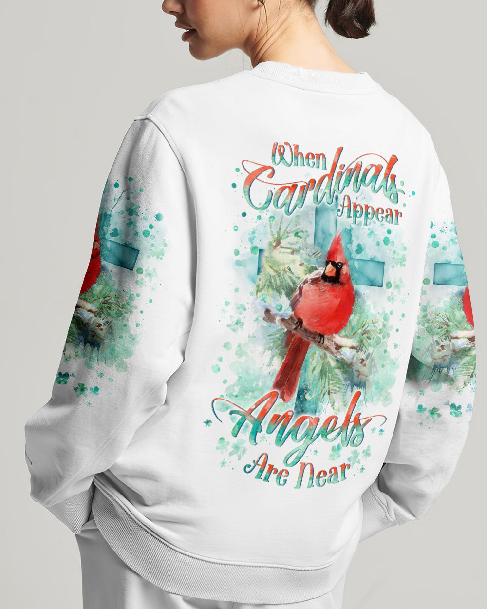 When Cardinals Appear Angels Are Near Christmas Women's All Over Print Shirt - Yhln2612233, easychoo.com