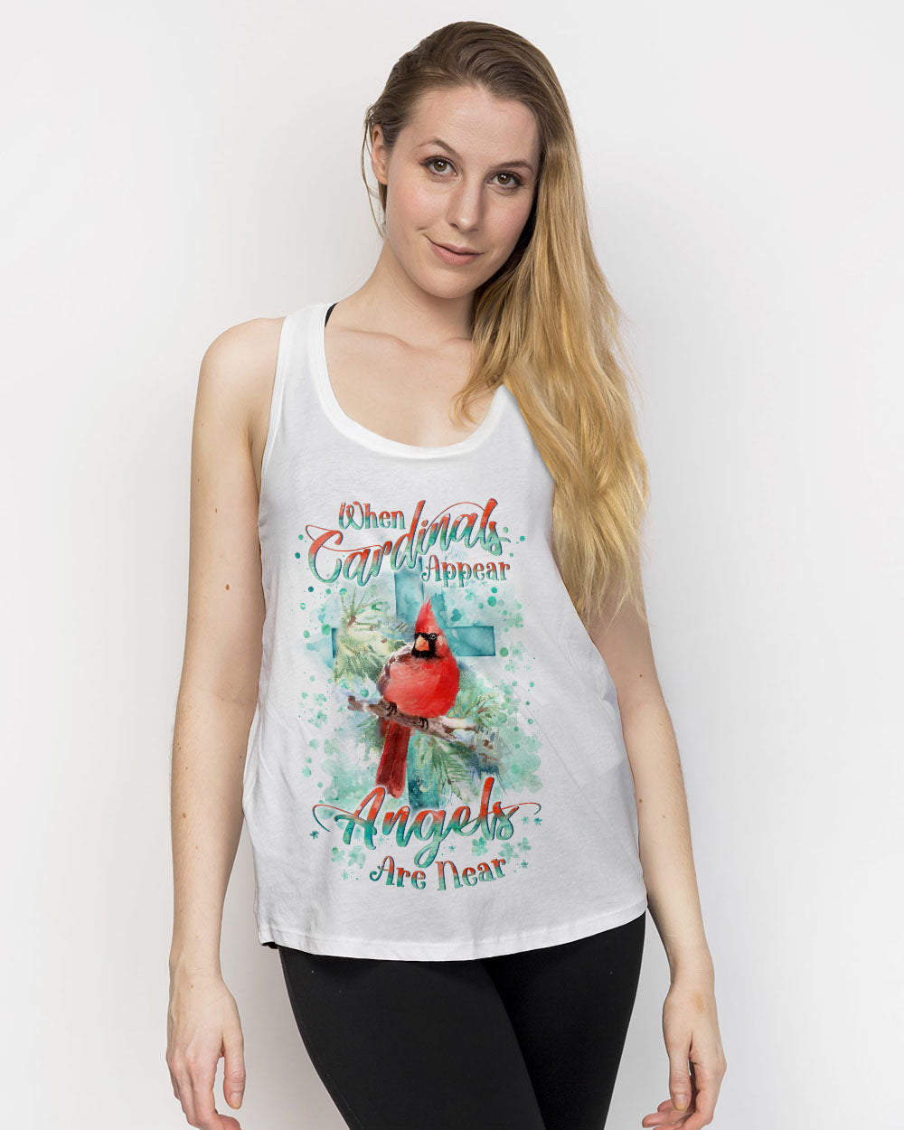 When Cardinals Appear Angels Are Near Christmas Women's All Over Print Shirt - Yhln2612233, easychoo.com