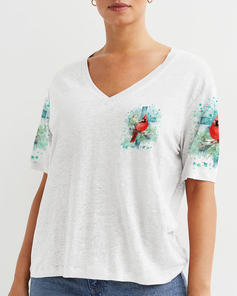 When Cardinals Appear Angels Are Near Christmas Women's All Over Print Shirt - Yhln2612233, easychoo.com