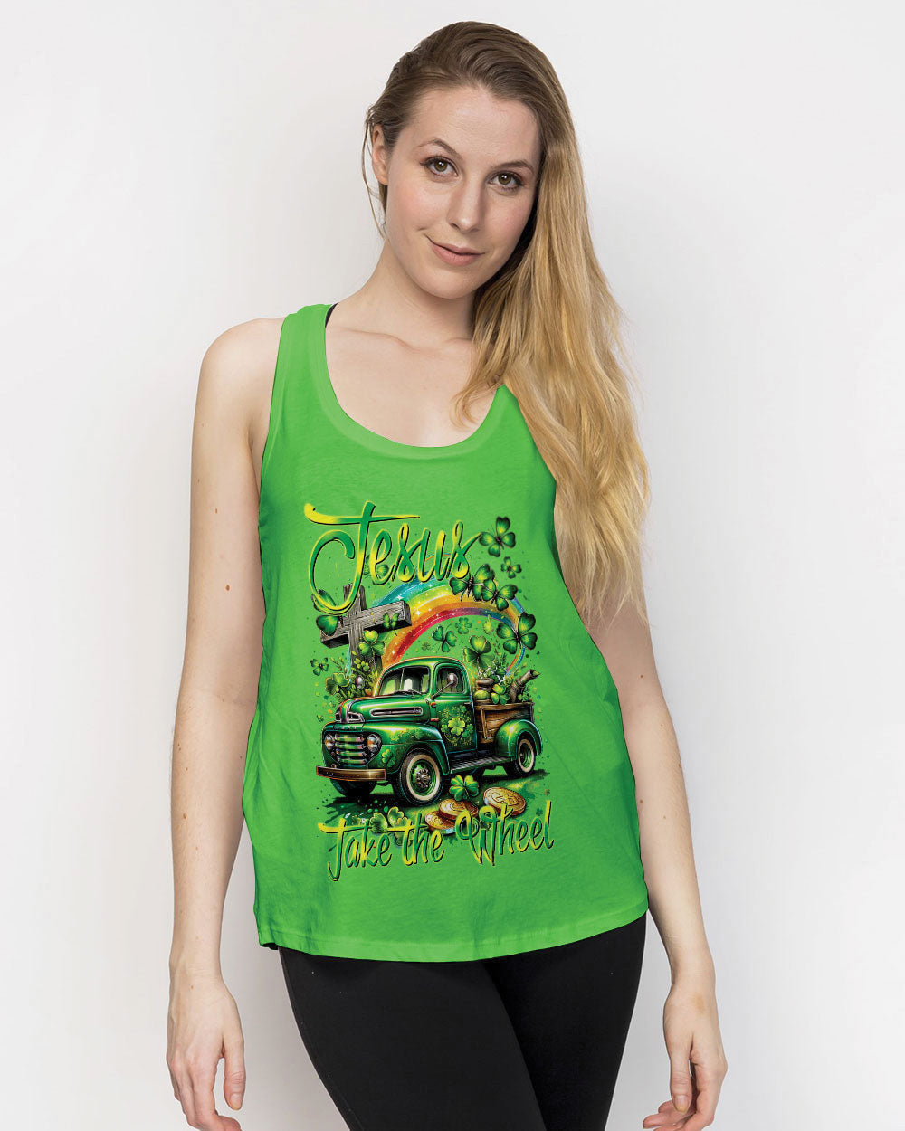 Jesus Take The Wheel Patrick's Day Women's All Over Print Shirt - Tytm0601241, easychoo.com