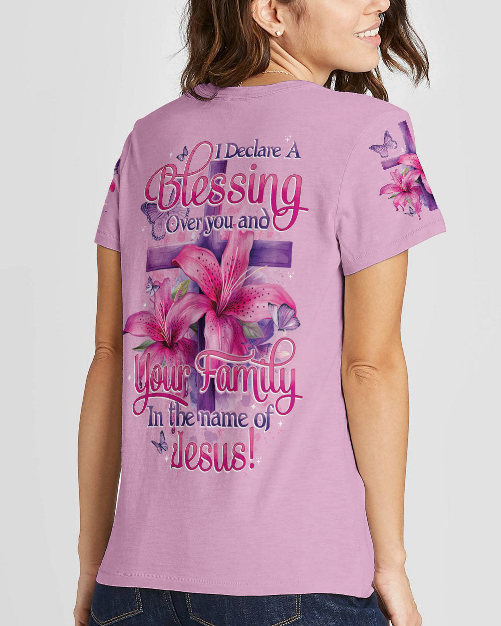 Blessing In The Name Of Jesus Women's All Over Print Shirt - Tytd2201242, easychoo.com