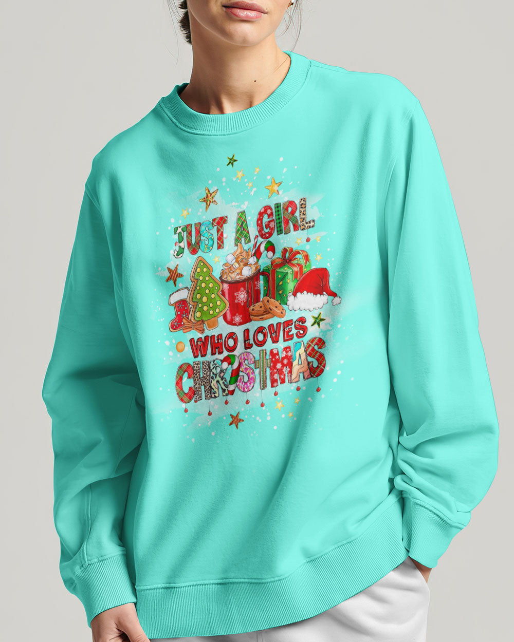 Just A Girl Who Loves Christmas Women's All Over Print Shirt - Yhlt911231, easychoo.com