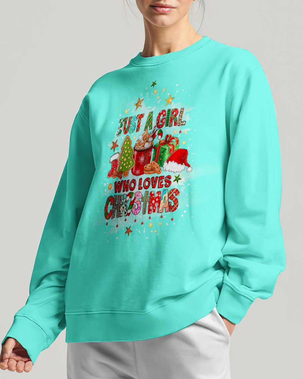 Just A Girl Who Loves Christmas Women's All Over Print Shirt - Yhlt911231, easychoo.com