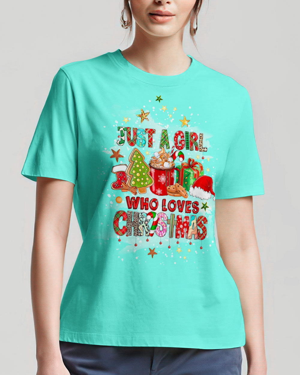 Just A Girl Who Loves Christmas Women's All Over Print Shirt - Yhlt911231, easychoo.com