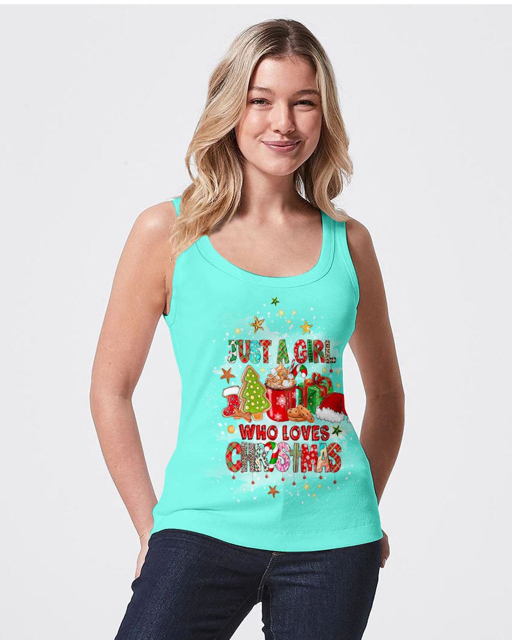 Just A Girl Who Loves Christmas Women's All Over Print Shirt - Yhlt911231, easychoo.com