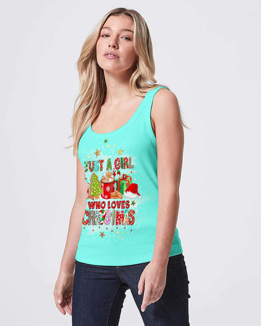 Just A Girl Who Loves Christmas Women's All Over Print Shirt - Yhlt911231, easychoo.com