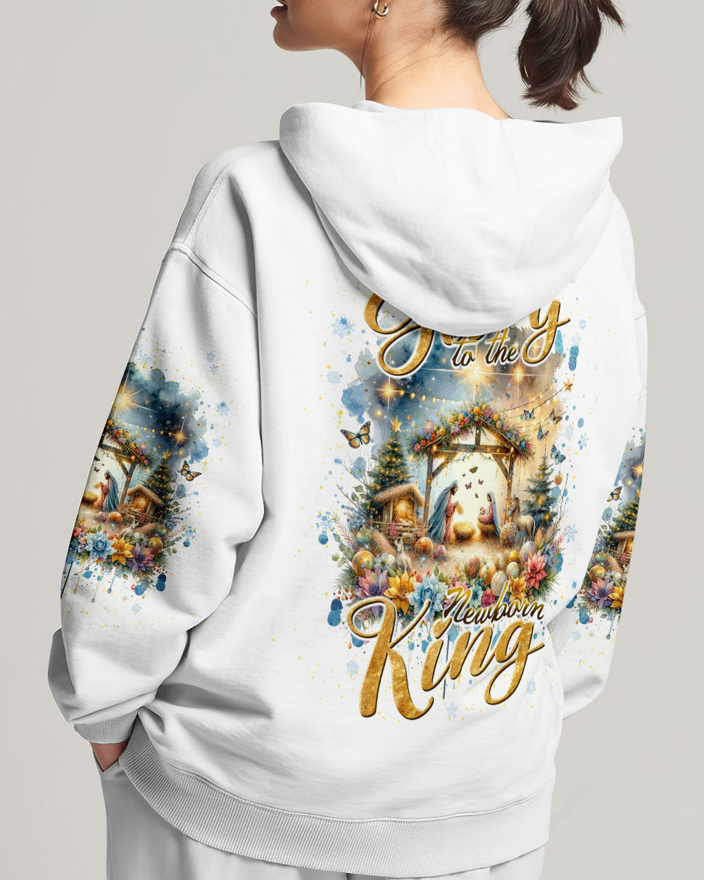 Glory To The NewBorn King Christmas Women's All Over Print Shirt - Tlnt0711232, easychoo.com
