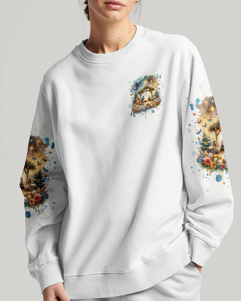 Glory To The NewBorn King Christmas Women's All Over Print Shirt - Tlnt0711232, easychoo.com