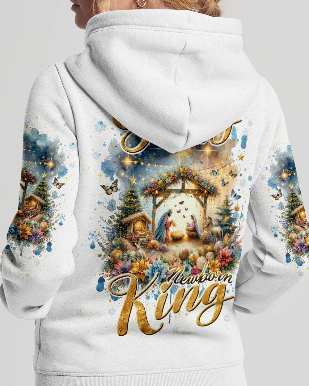 Glory To The NewBorn King Christmas Women's All Over Print Shirt - Tlnt0711232, easychoo.com