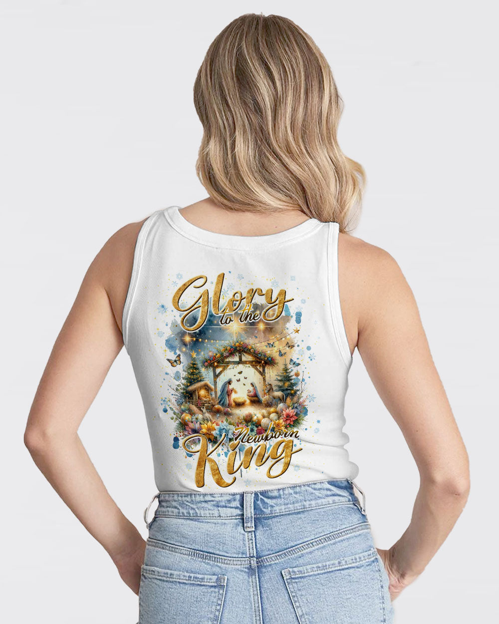 Glory To The NewBorn King Christmas Women's All Over Print Shirt - Tlnt0711232, easychoo.com