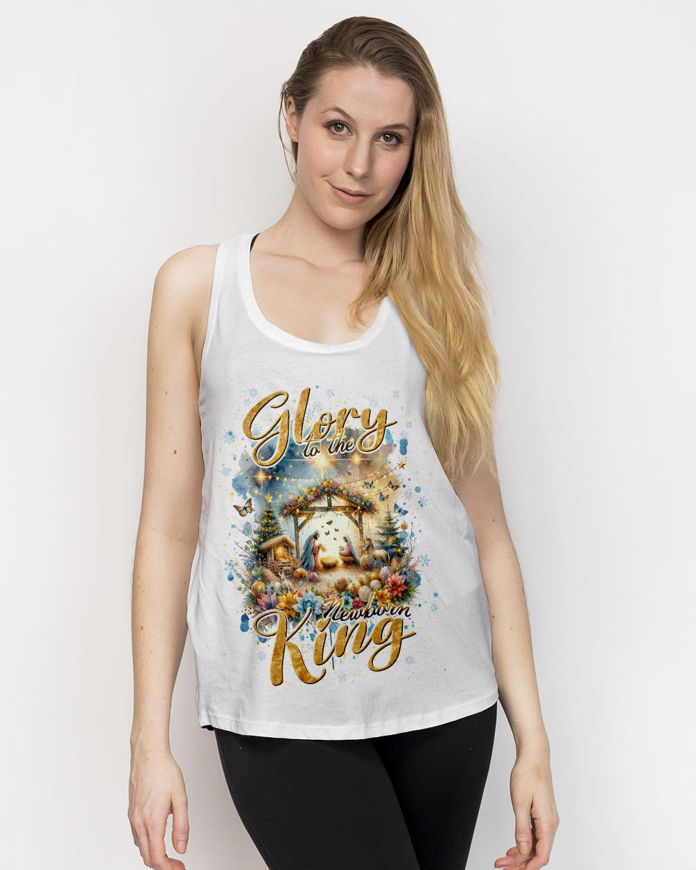 Glory To The NewBorn King Christmas Women's All Over Print Shirt - Tlnt0711232, easychoo.com