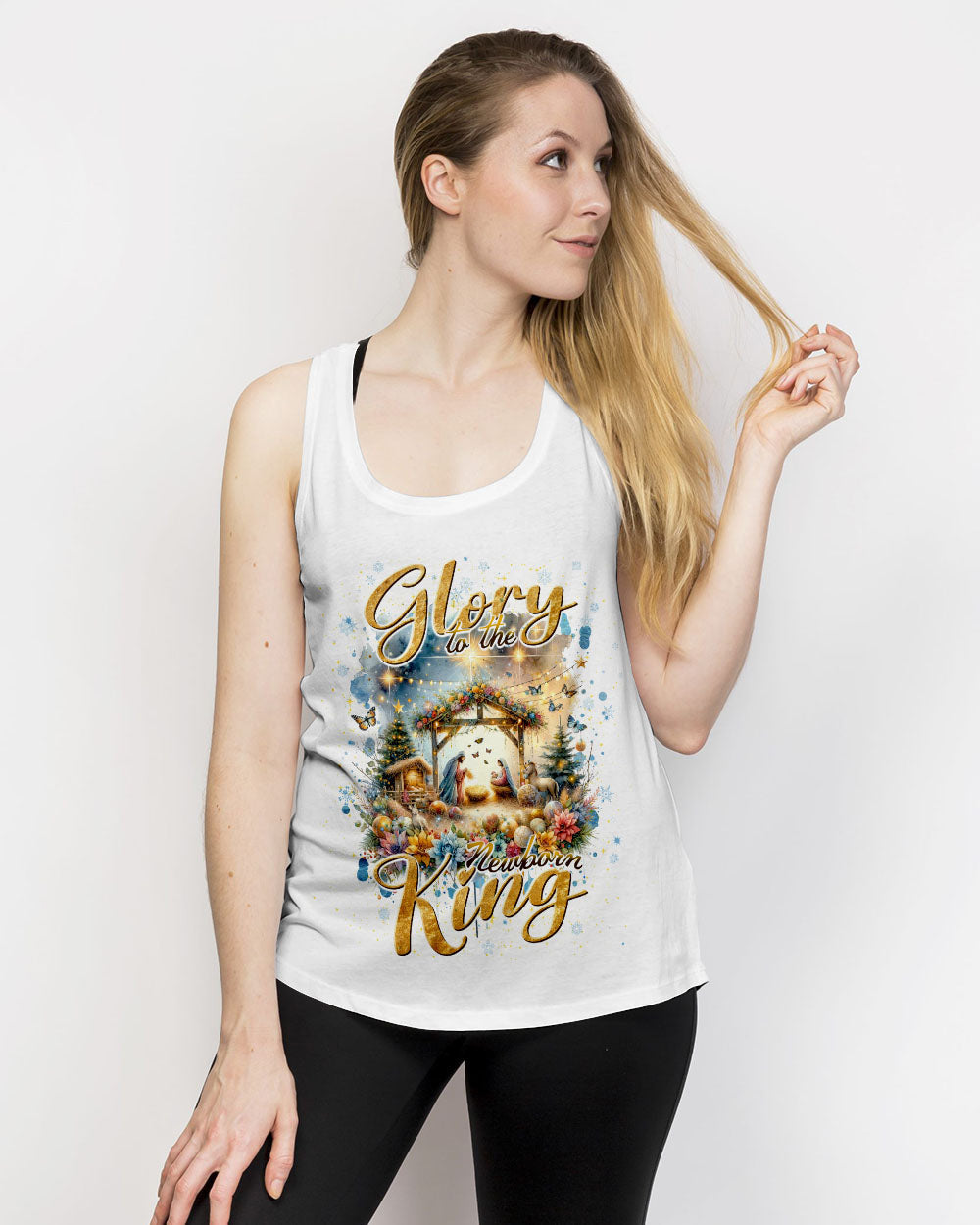 Glory To The NewBorn King Christmas Women's All Over Print Shirt - Tlnt0711232, easychoo.com