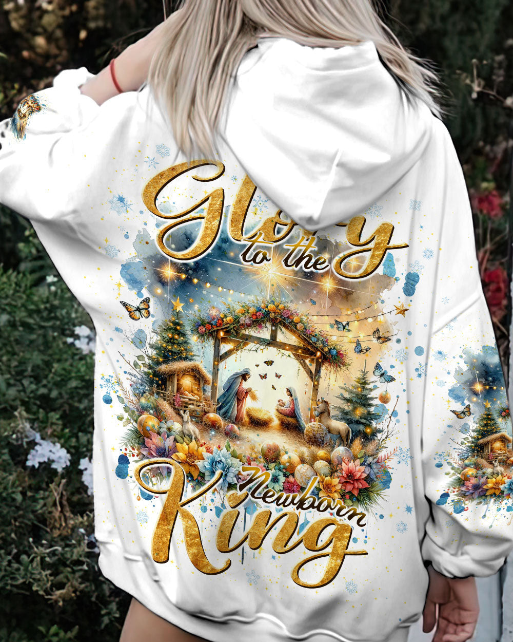 Glory To The NewBorn King Christmas Women's All Over Print Shirt - Tlnt0711232, easychoo.com