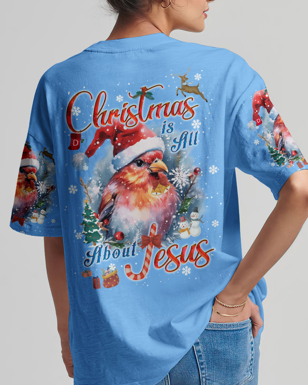 Christmas Is All About Jesus Women's All Over Print Shirt - Tyqy1409232, easychoo.com