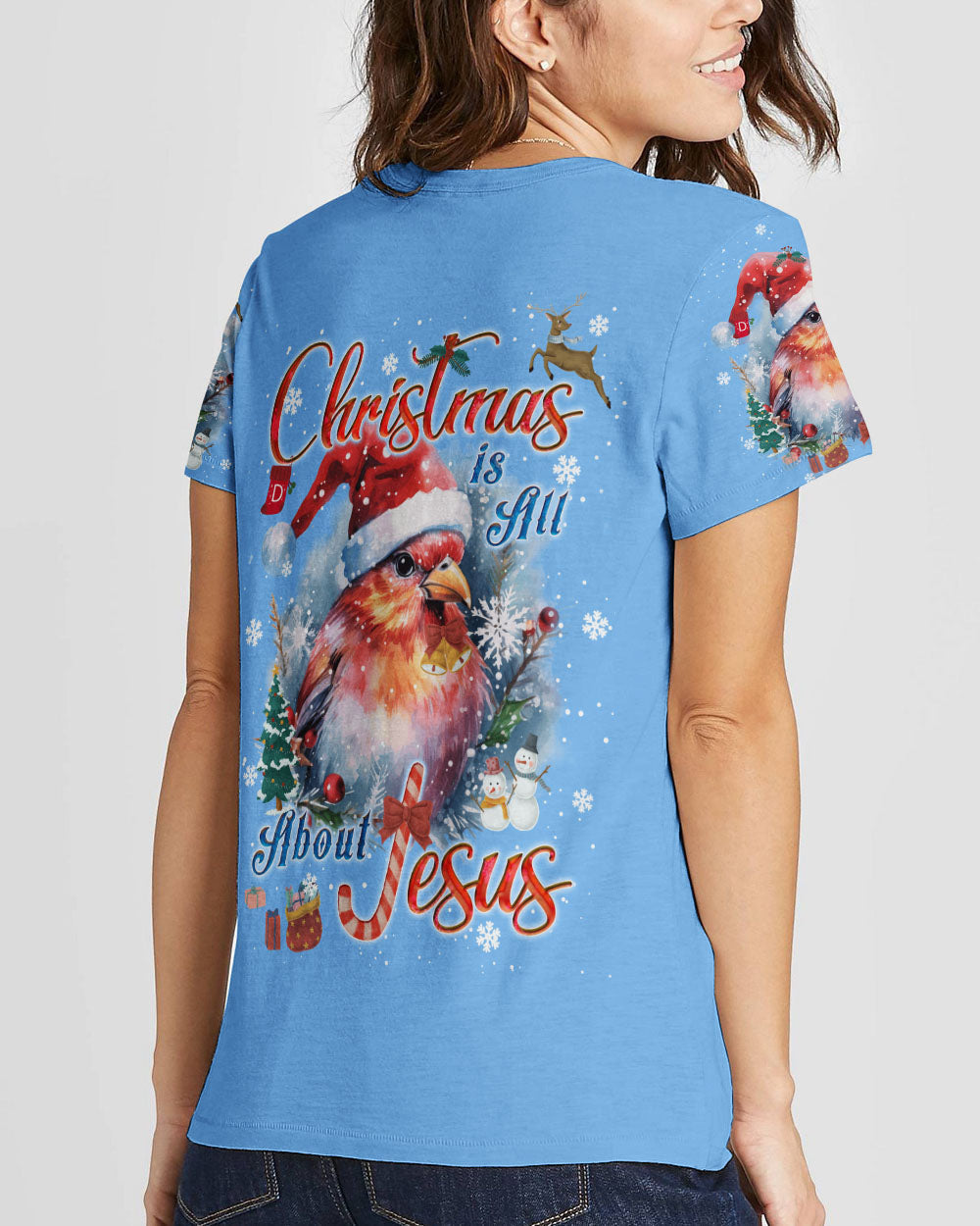 Christmas Is All About Jesus Women's All Over Print Shirt - Tyqy1409232, easychoo.com