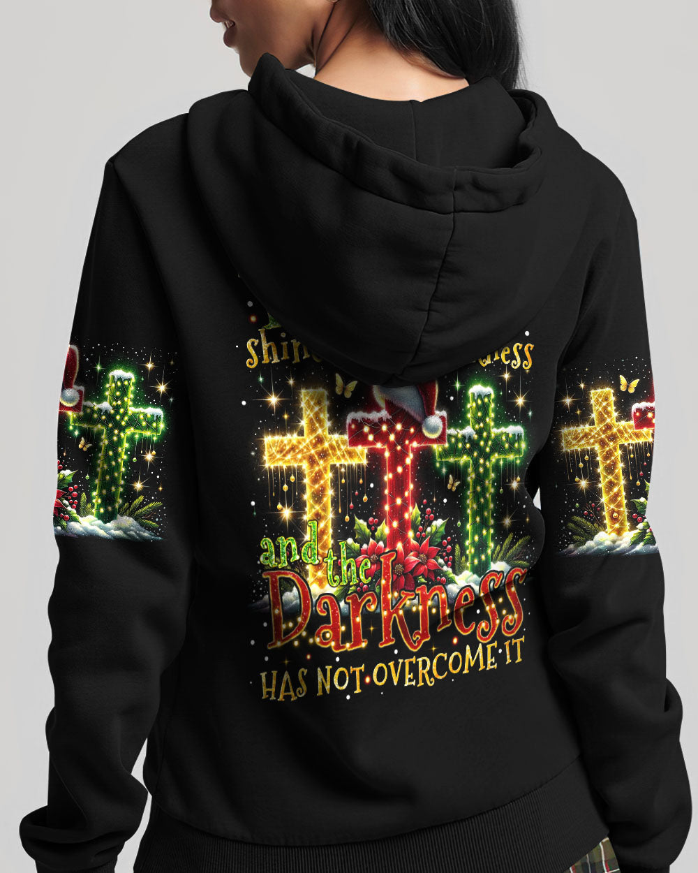 The Light Shines In The Darkness Christmas All Over Print Shirt - Tytm2010234, easychoo.com