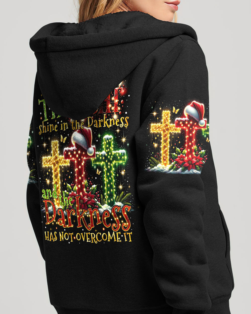 The Light Shines In The Darkness Christmas All Over Print Shirt - Tytm2010234, easychoo.com