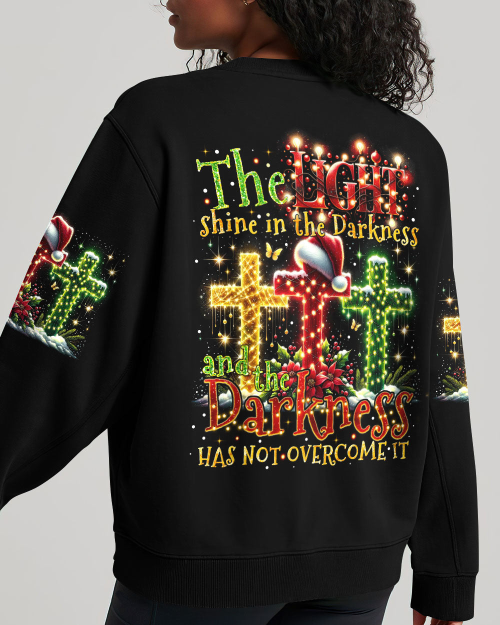 The Light Shines In The Darkness Christmas All Over Print Shirt - Tytm2010234, easychoo.com