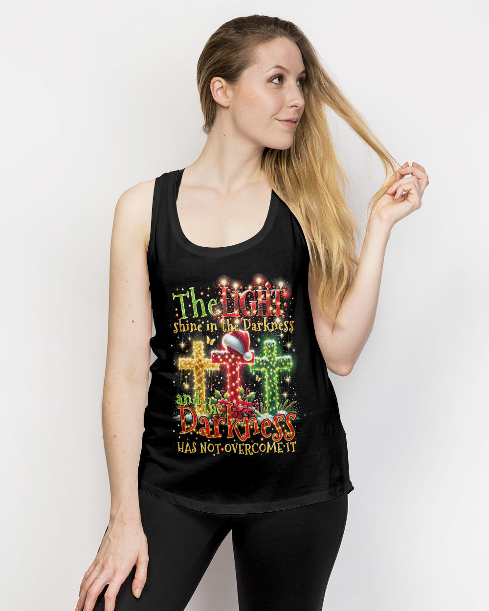 The Light Shines In The Darkness Christmas All Over Print Shirt - Tytm2010234, easychoo.com