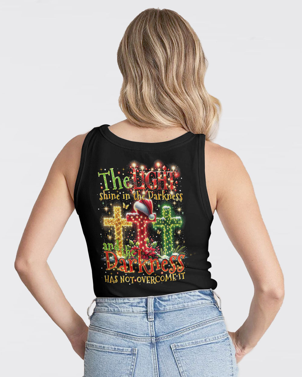 The Light Shines In The Darkness Christmas All Over Print Shirt - Tytm2010234, easychoo.com
