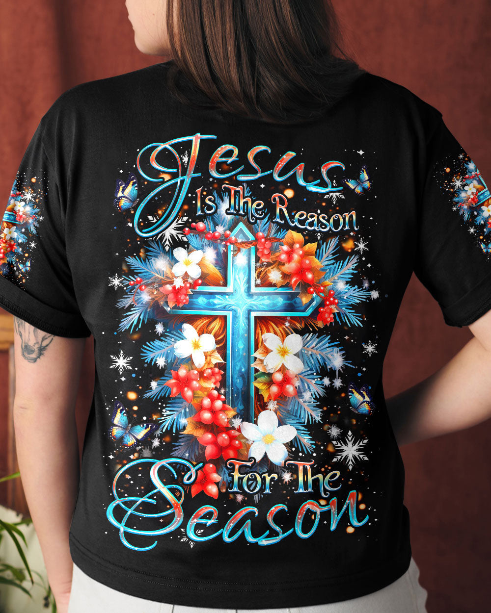 Jesus Is The Reason For The Season Christmas Women's All Over Print Shirt - Yhdu2310232, easychoo.com