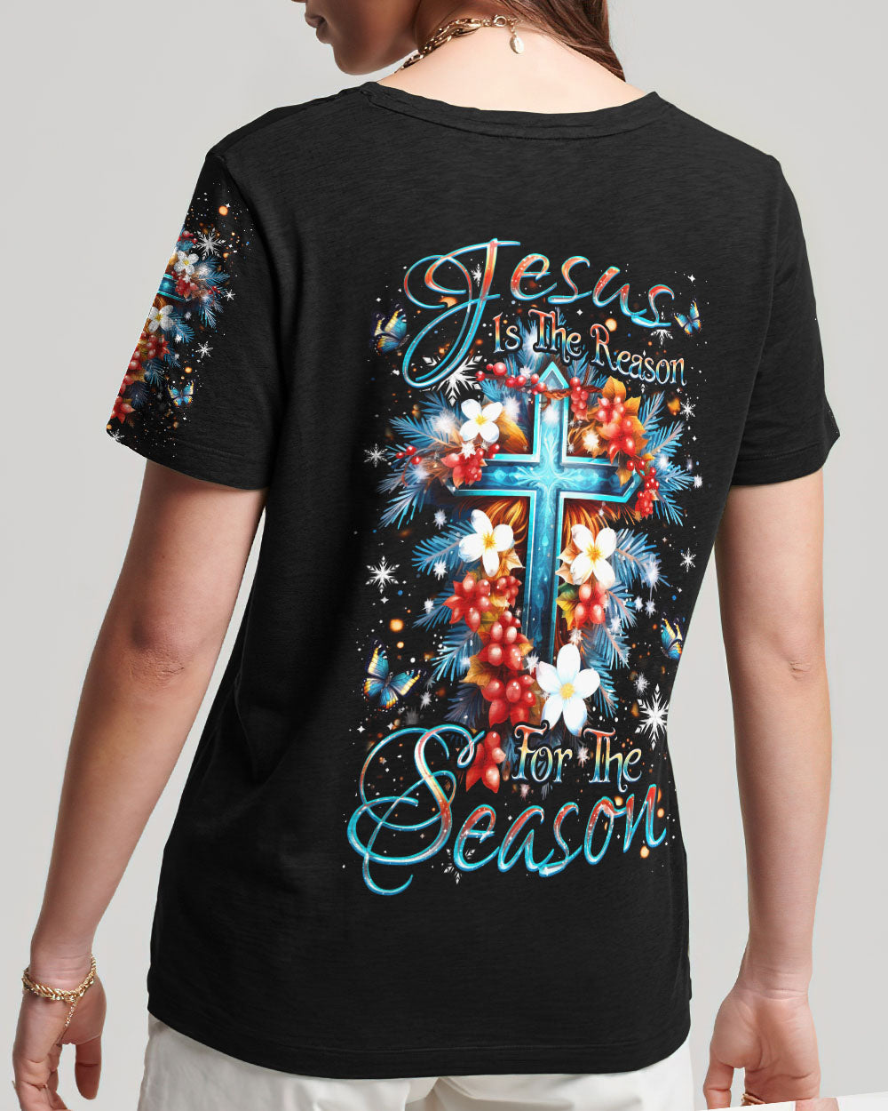 Jesus Is The Reason For The Season Christmas Women's All Over Print Shirt - Yhdu2310232, easychoo.com