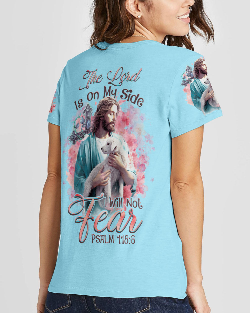 The Lord Is On My Side Lamb Women's All Over Print Shirt - Tlnz1909233, easychoo.com