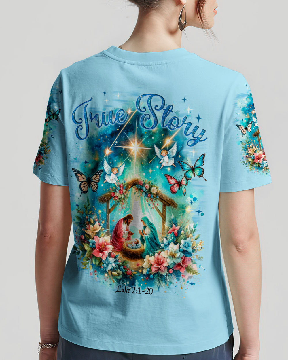 True Story Christmas Women's All Over Print Shirt - Tyqy2510234, easychoo.com
