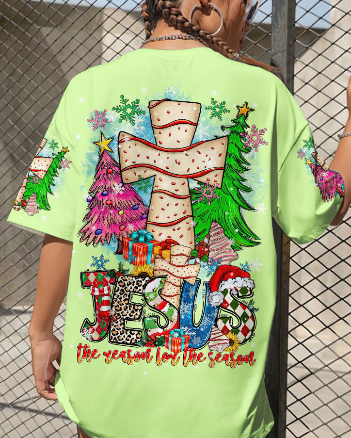 Jesus The Reason Christmas Women's All Over Print Shirt - Tltr2410236, easychoo.com