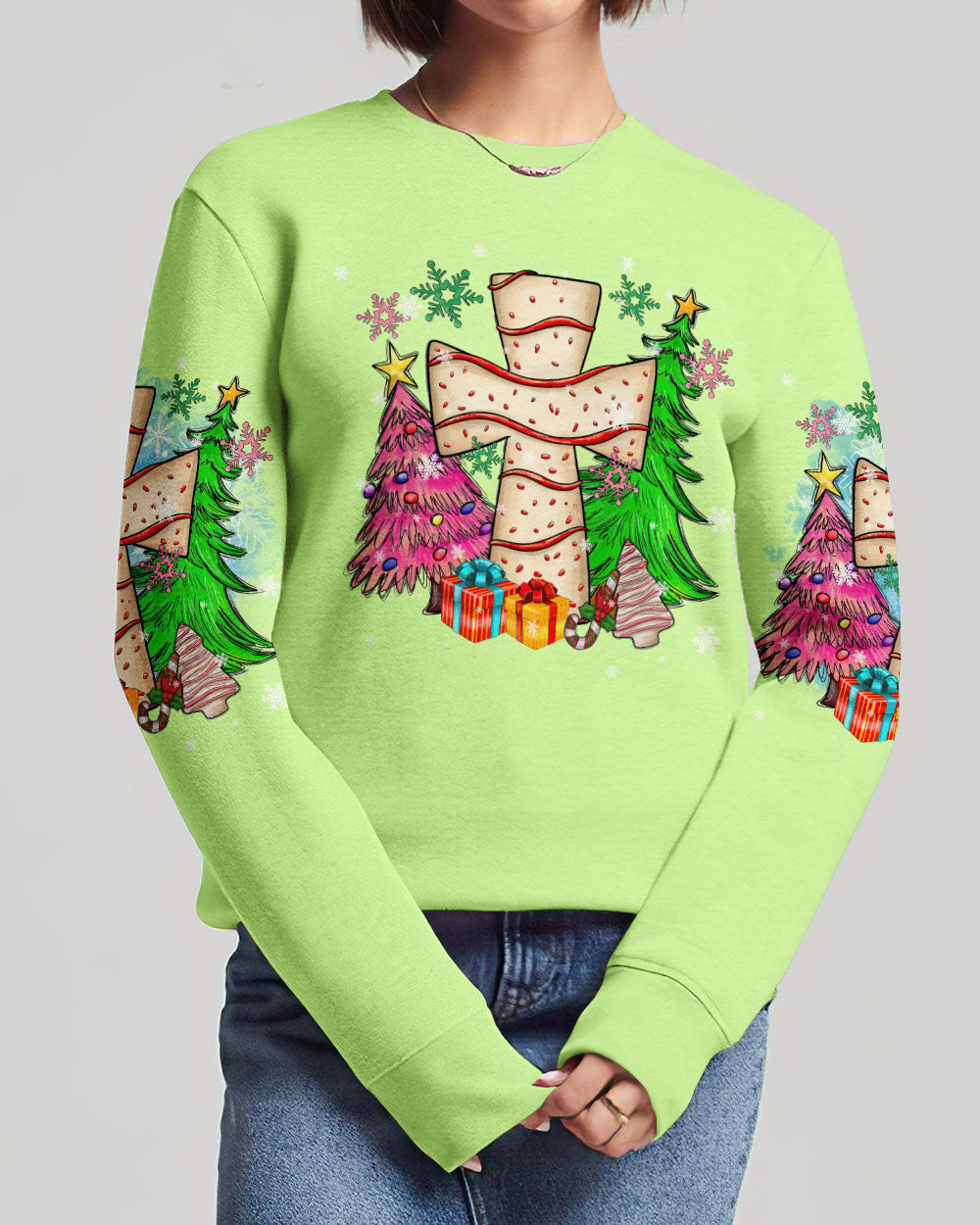 Jesus The Reason Christmas Women's All Over Print Shirt - Tltr2410236, easychoo.com