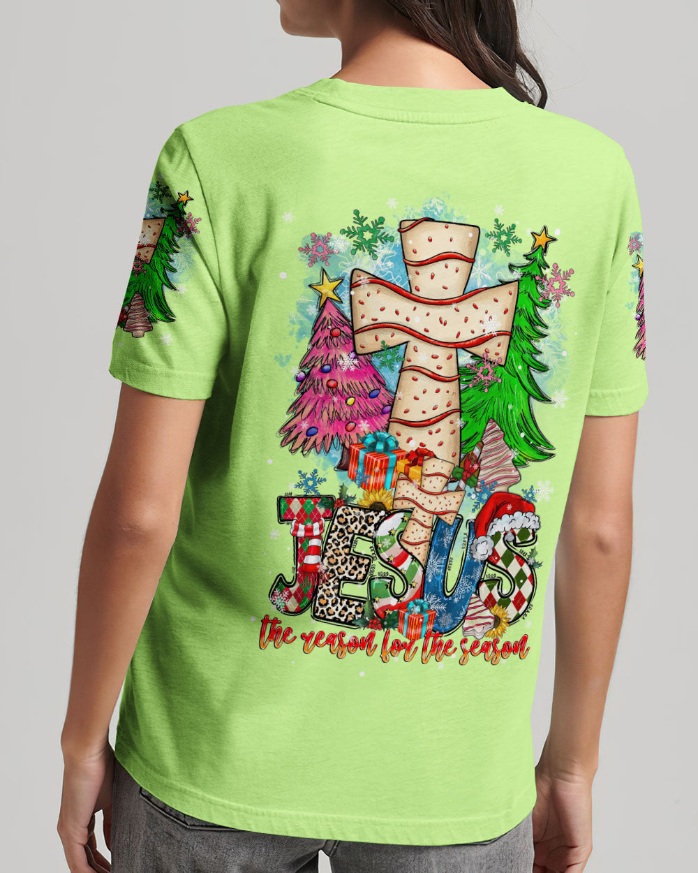 Jesus The Reason Christmas Women's All Over Print Shirt - Tltr2410236, easychoo.com