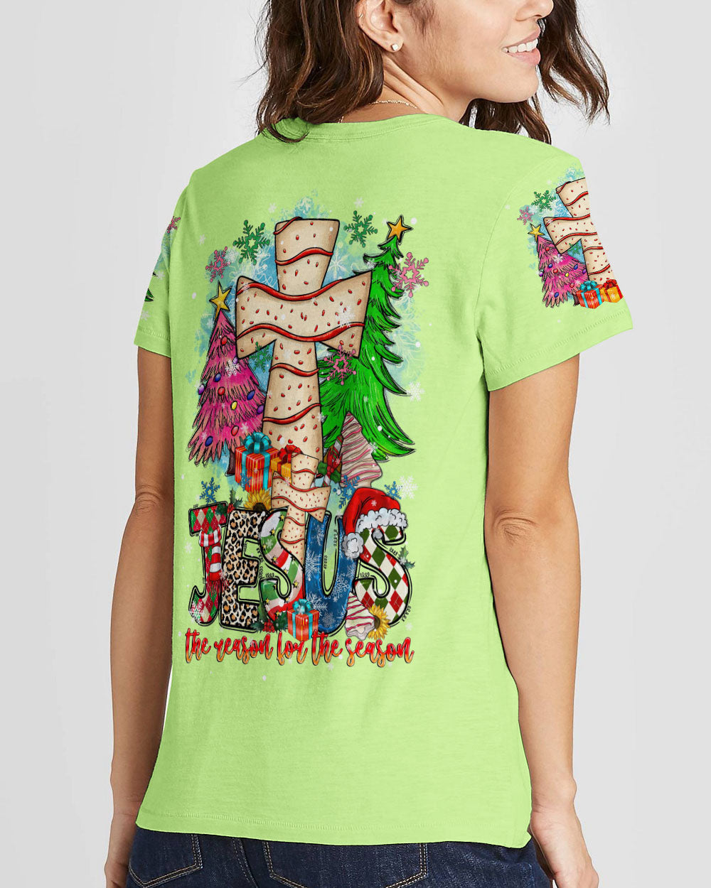 Jesus The Reason Christmas Women's All Over Print Shirt - Tltr2410236, easychoo.com