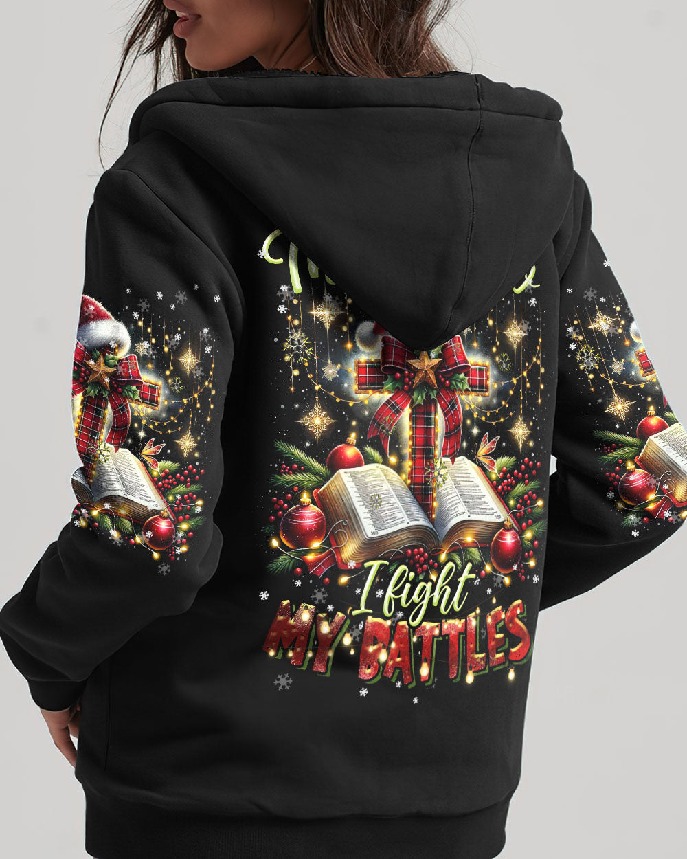 I Fight My Battles Christmas Women's All Over Print Shirt - Tltr2010233, easychoo.com