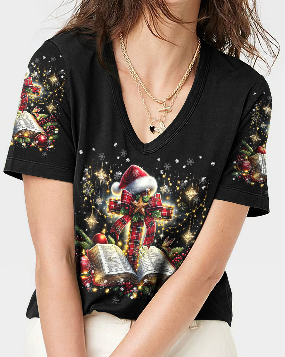 I Fight My Battles Christmas Women's All Over Print Shirt - Tltr2010233, easychoo.com