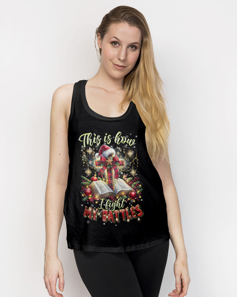 I Fight My Battles Christmas Women's All Over Print Shirt - Tltr2010233, easychoo.com