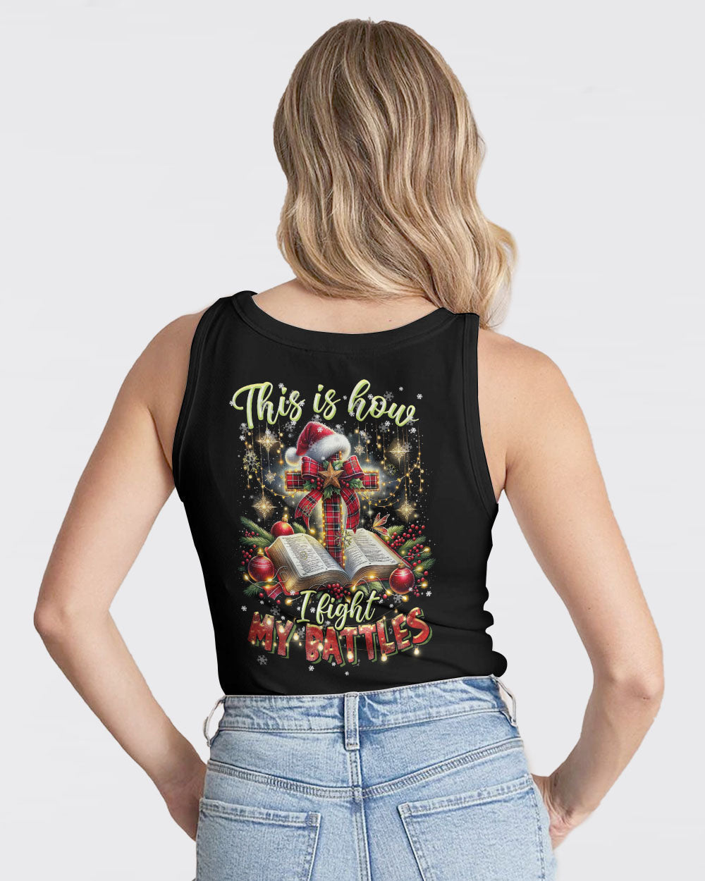 I Fight My Battles Christmas Women's All Over Print Shirt - Tltr2010233, easychoo.com