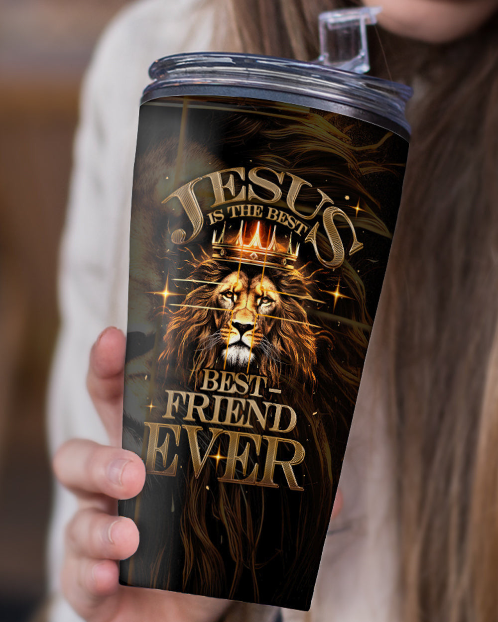 Jesus Is The Best Lion Tumbler - Ty0207236, easychoo.com