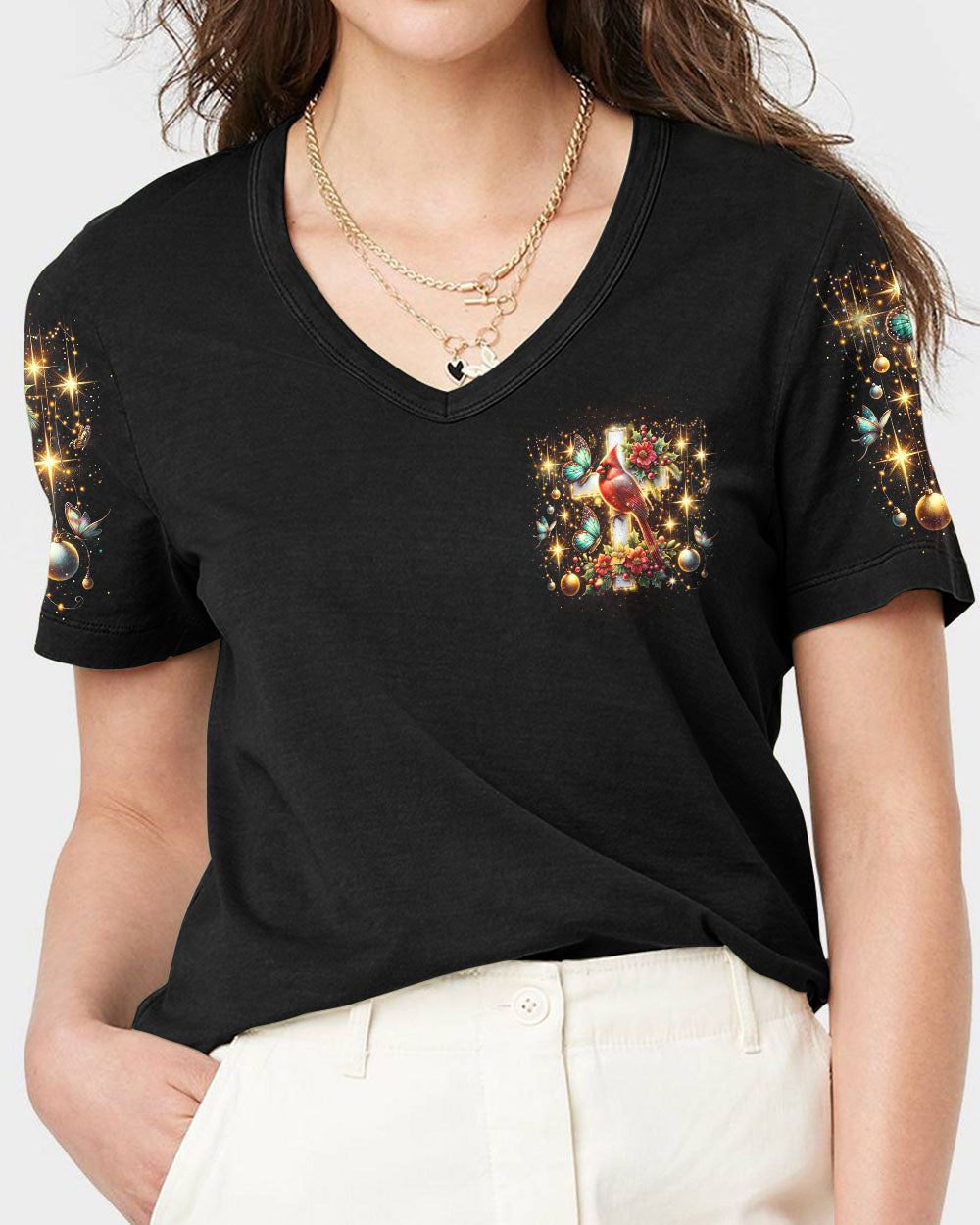 Never Lose Hope Cardinal Christmas Women's All Over Print Shirt - Tlnz2510233, easychoo.com
