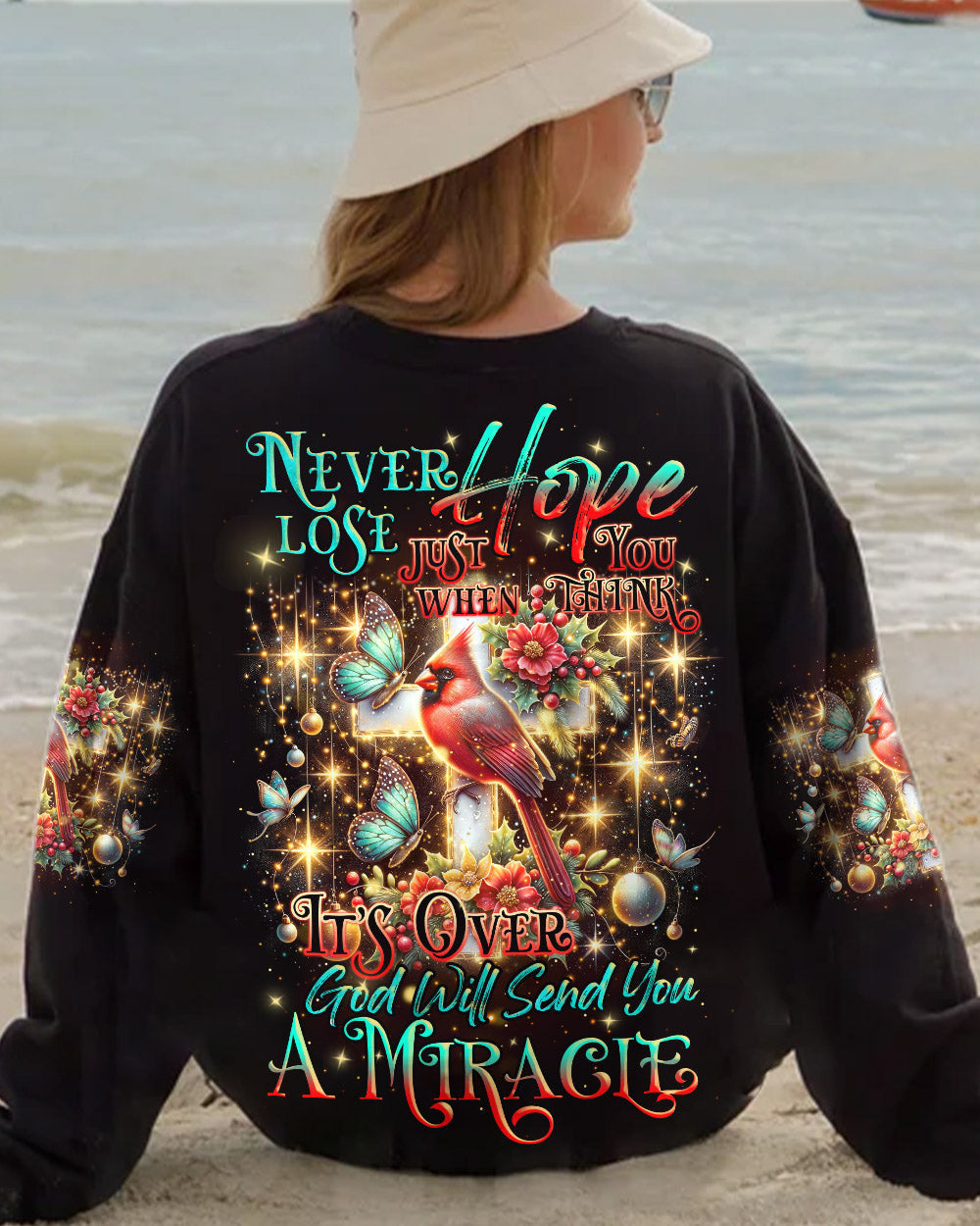 Never Lose Hope Cardinal Christmas Women's All Over Print Shirt - Tlnz2510233, easychoo.com