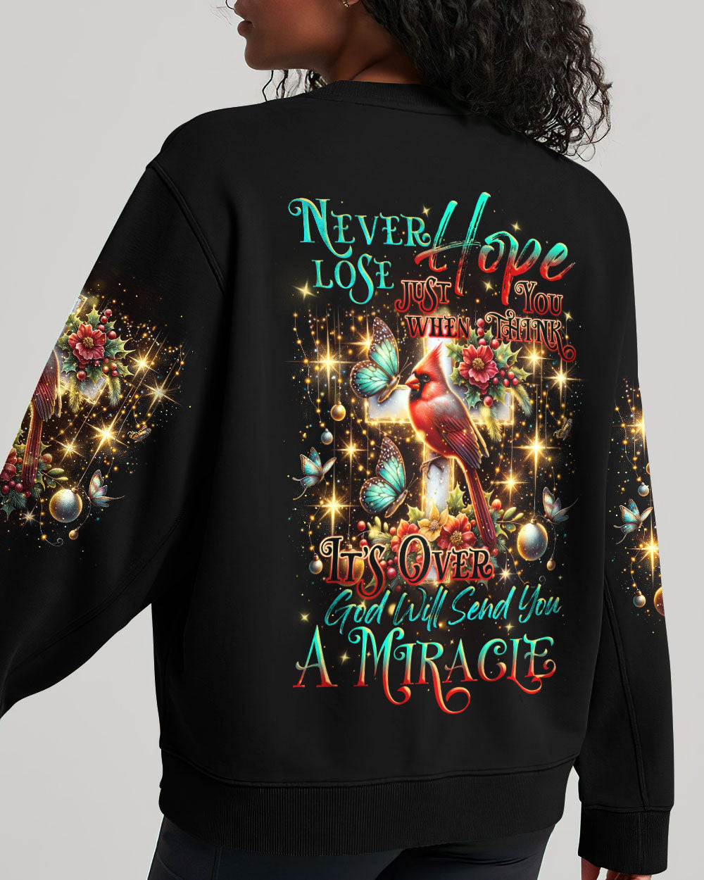 Never Lose Hope Cardinal Christmas Women's All Over Print Shirt - Tlnz2510233, easychoo.com