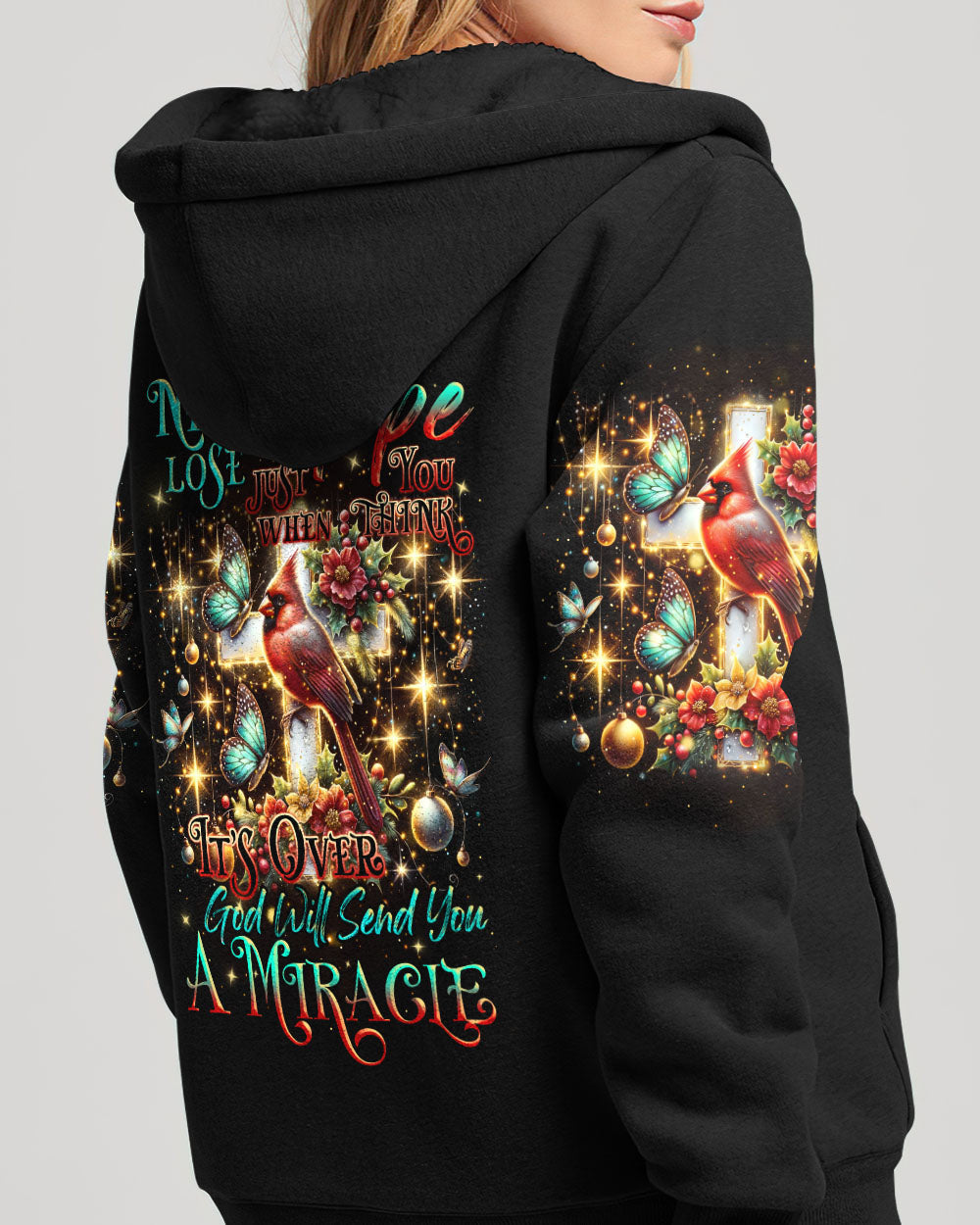 Never Lose Hope Cardinal Christmas Women's All Over Print Shirt - Tlnz2510233, easychoo.com