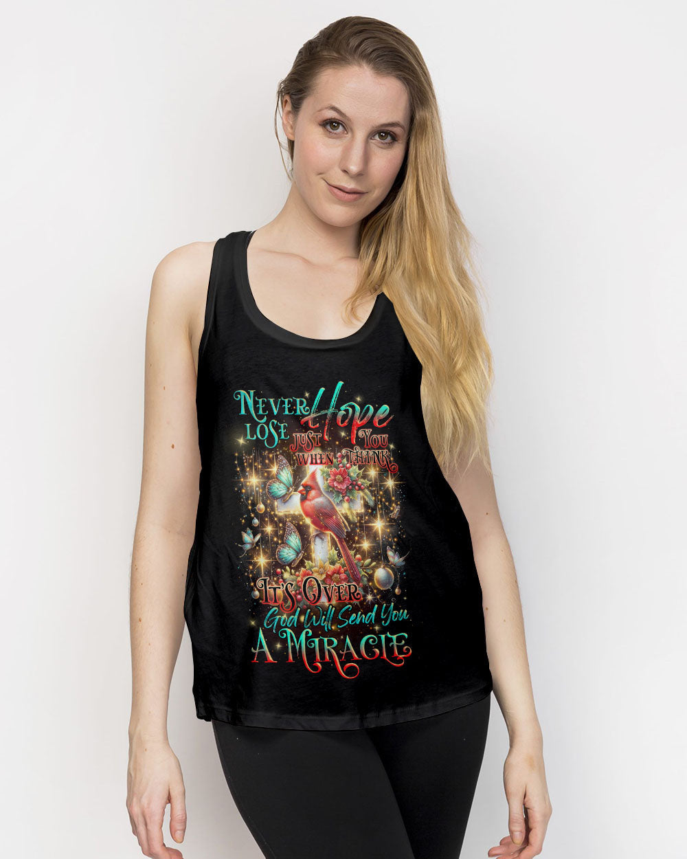 Never Lose Hope Cardinal Christmas Women's All Over Print Shirt - Tlnz2510233, easychoo.com