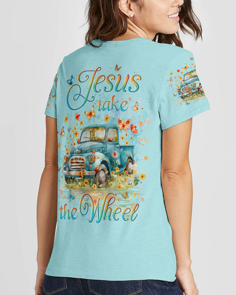 Jesus Take The Wheel Women's All Over Print Shirt - Yhlt0104243, easychoo.com
