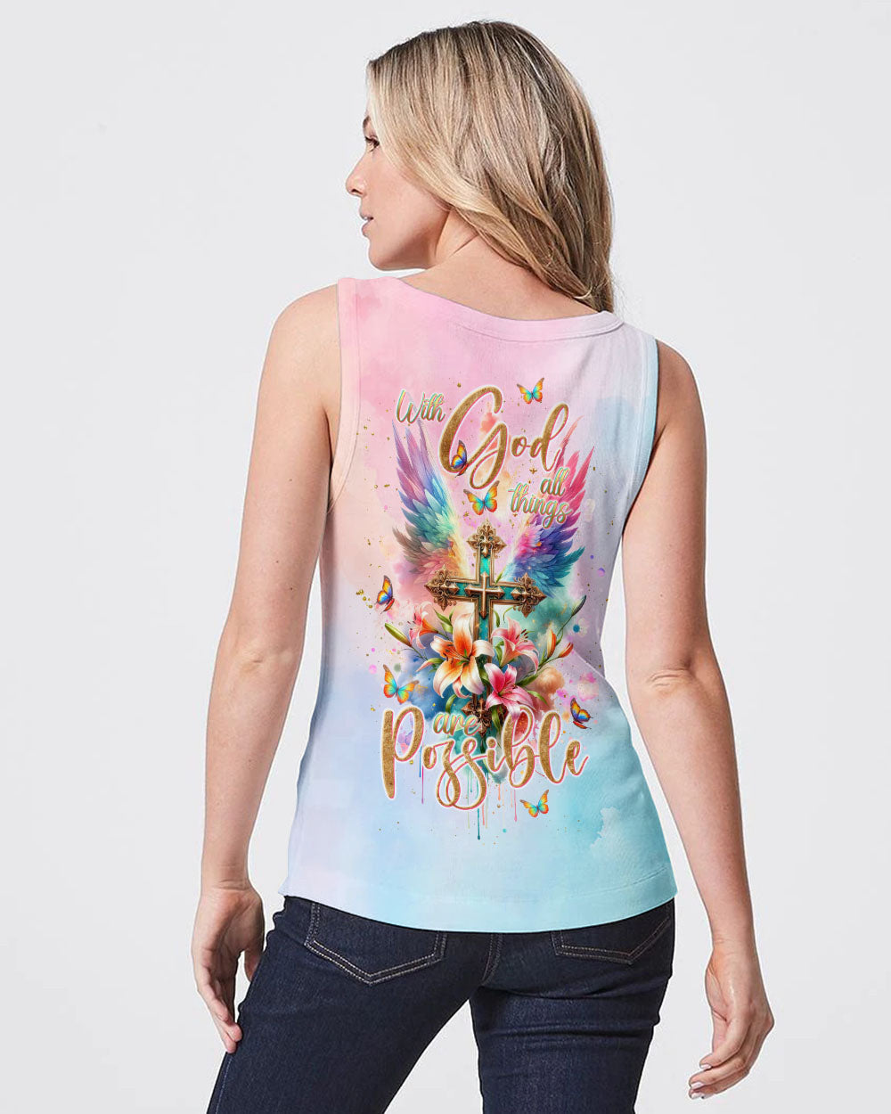 With God All Things Are Possible Women's All Over Print Shirt - Tlnt1511233, easychoo.com